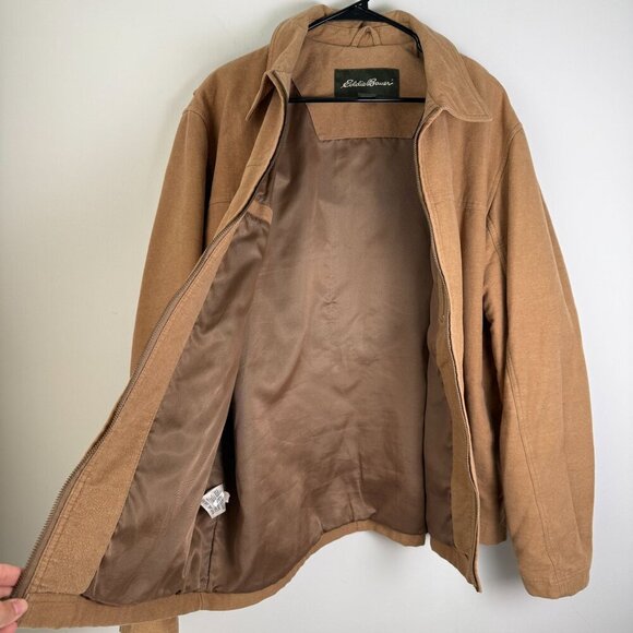 Eddie Bauer Jacket Mens Medium Weight Tan Size Large Tall Holiday 06' - Picture 5 of 10